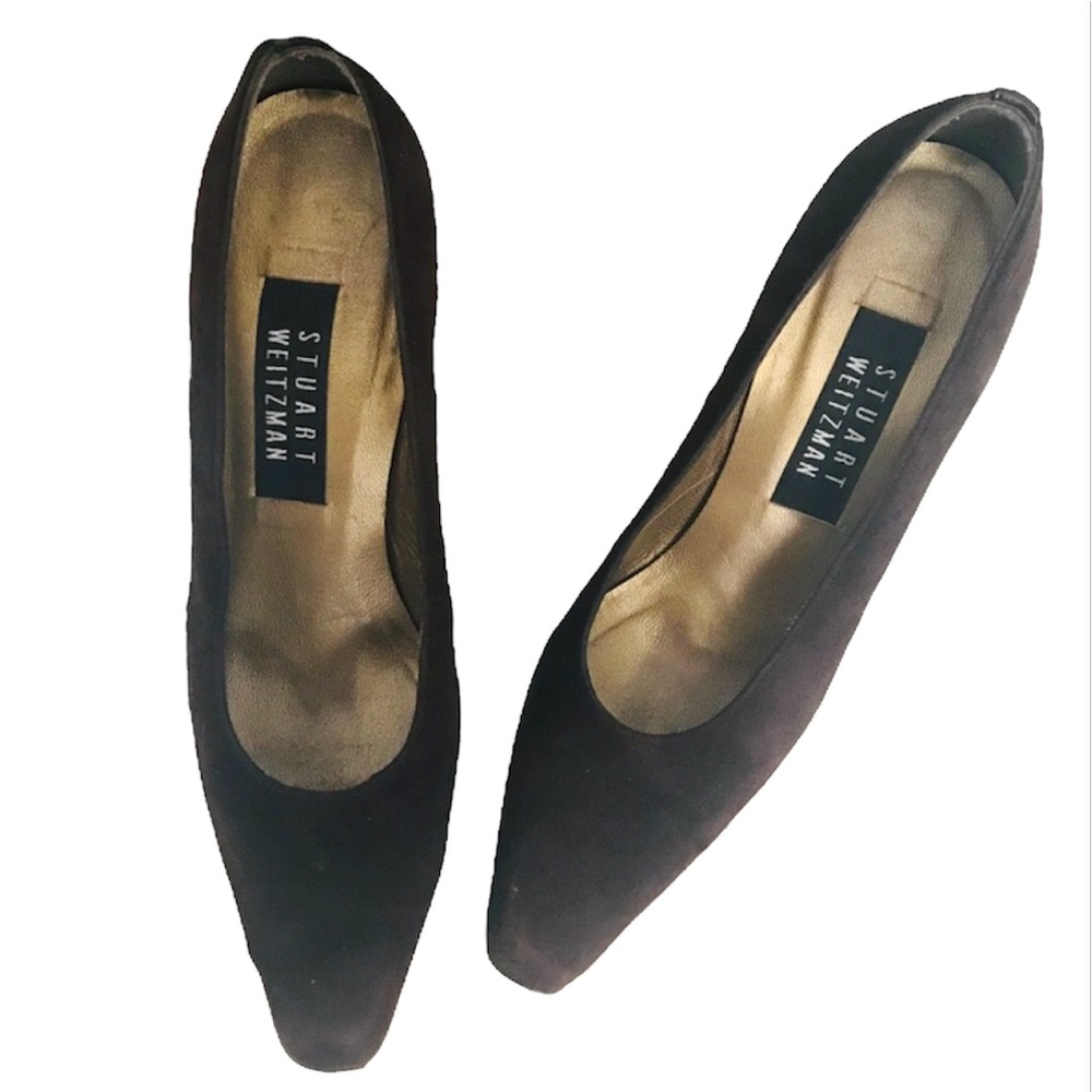 Stuart Weitzman Brown Suede Heels Sz 7M